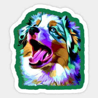 Miniature American Shepherd Pop Art - Dog Lover Gifts Sticker